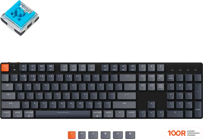 Клавиатура Keychron K5 SE RGB K5SE-E2-RU (KEYCHRON LOW PROFILE OPTICAL BLUE) (71925)