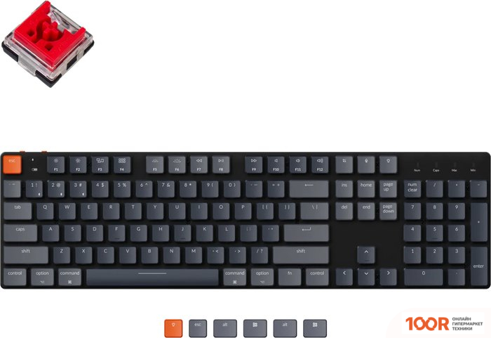 Клавиатура Keychron K5 SE RGB K5SE-E1-RU (KEYCHRON LOW PROFILE OPTICAL RED) (71923)