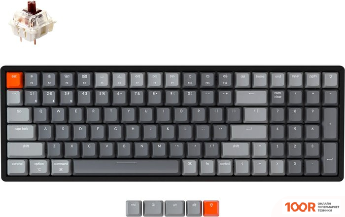 Клавиатура Keychron K4 V2 RGB K4-C3-RU (GATERON G PRO BROWN) (71916)