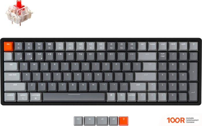 Клавиатура Keychron K4 V2 RGB K4-C1-RU (GATERON G PRO RED) (71914)