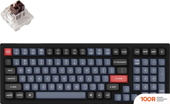 Клавиатура Keychron K4 PRO RGB K4P-H3-RU (KEYCHRON K PRO BROWN) (71913)