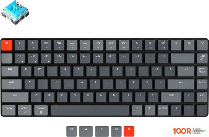 Клавиатура Keychron K3 V2 RGB K3-E2-RU (KEYCHRON LOW PROFILE OPTICAL BLUE) (71902)