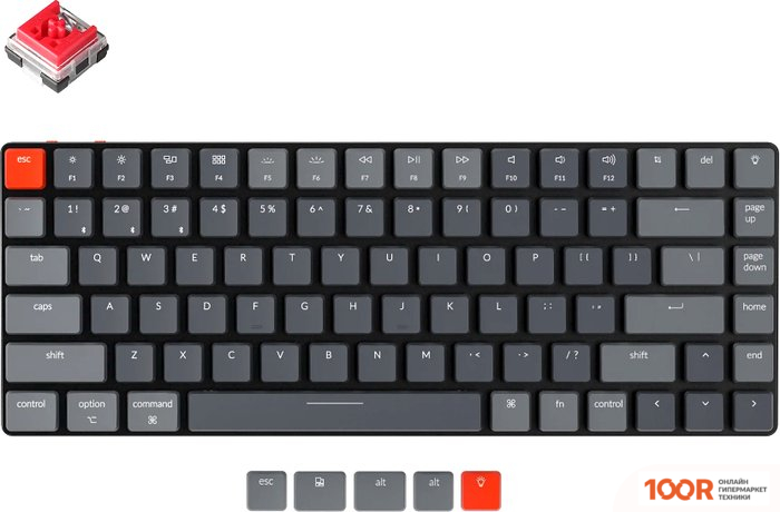 Клавиатура Keychron K3 V2 RGB K3-E1-RU (KEYCHRON LOW PROFILE OPTICAL RED) (71900)