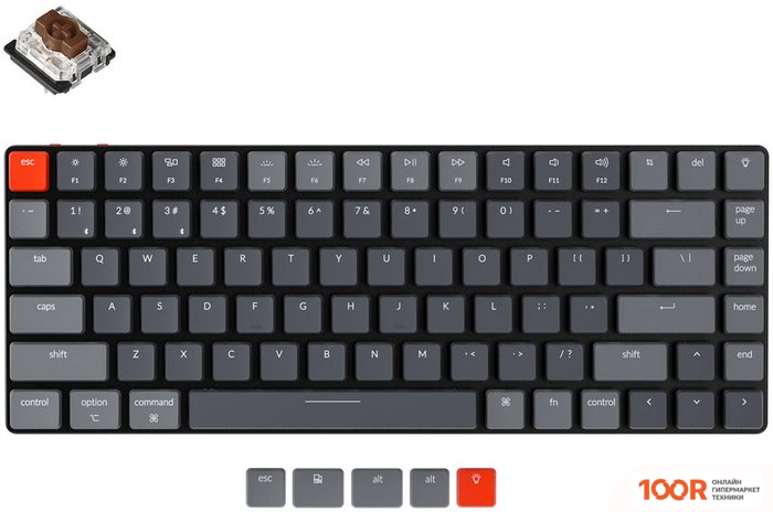 Клавиатура Keychron K3 V2 RGB K3-B3-RU (GATERON LOW PROFILE BROWN) (71898)