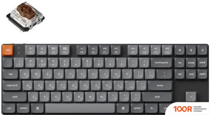 Клавиатура Keychron K3 MAX RGB K3M-H3-RU (GATERON LOW PROFILE BROWN 2.0) (71889)
