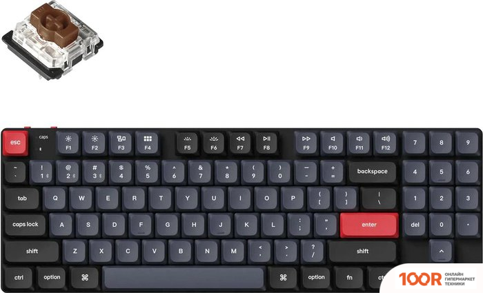 Клавиатура Keychron K13 PRO RGB K13P-H3-RU (GATERON LOW PROFILE BROWN) (71864)