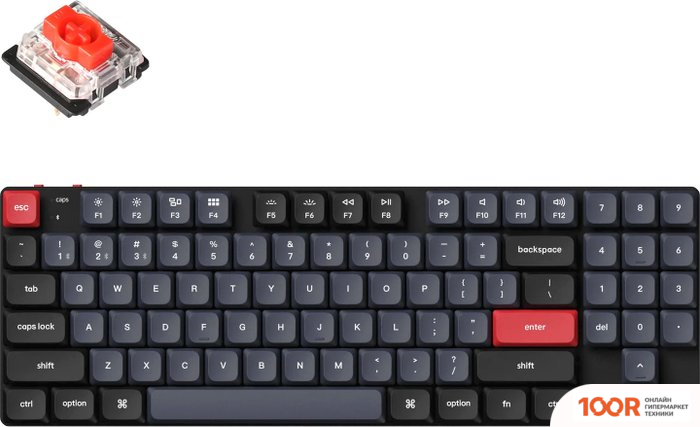 Клавиатура Keychron K13 PRO RGB K13P-H1-RU (GATERON LOW PROFILE RED) (71862)