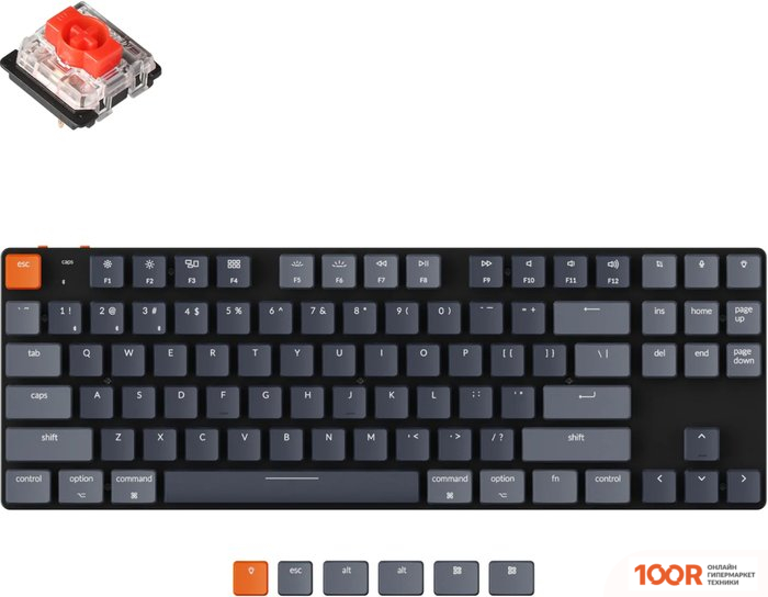 Клавиатура Keychron K1 SE RGB K1SE-B1-RU (GATERON LOW PROFILE RED) (71852)