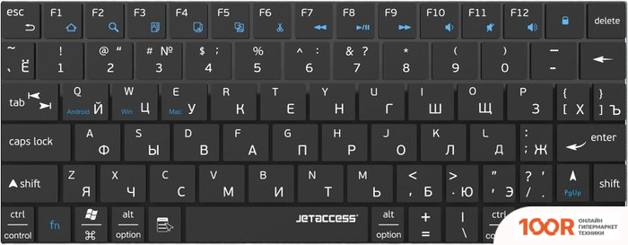 Клавиатура Jet.A SLIMLINE K7 BT (ЧЕРНЫЙ) (71840)
