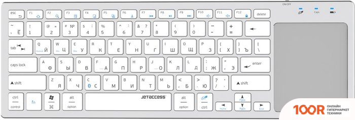 Клавиатура Jet.A SLIMLINE K6 BT (СЕРЕБРИСТЫЙ) (71836)