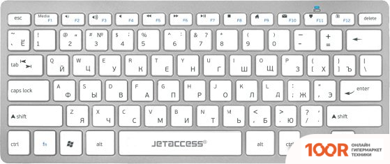 Клавиатура Jet.A SLIM LINE K8 BT (СЕРЕБРИСТЫЙ) (71826)