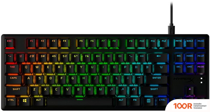 Клавиатура HyperX ALLOY ORIGINS CORE PBT (HYPERX AQUA, НЕТ КИРИЛЛИЦЫ) (71794)