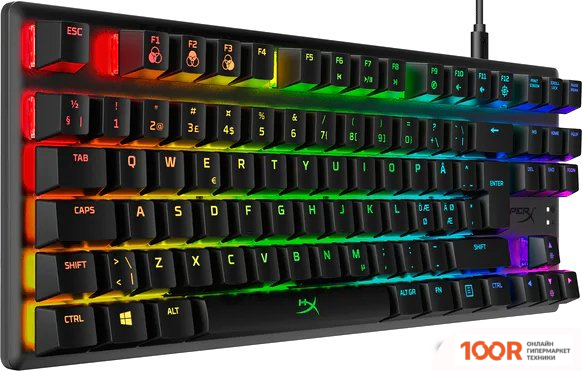 Клавиатура HyperX ALLOY ORIGINS CORE (HYPERX RED, НЕТ КИРИЛЛИЦЫ) (71793)