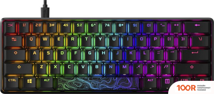 Клавиатура HyperX ALLOY ORIGINS 60 (HYPERX AQUA, НЕТ КИРИЛЛИЦЫ) (71779)
