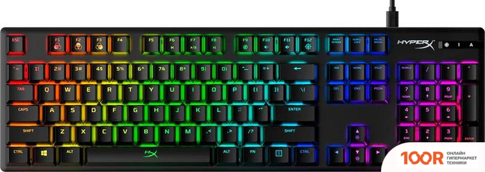Клавиатура HyperX ALLOY ORIGINS (HYPERX RED, НЕТ КИРИЛЛИЦЫ) (71777)