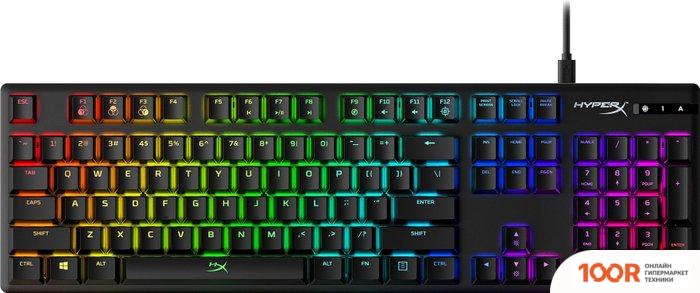Клавиатура HyperX ALLOY ORIGINS (HYPERX AQUA, НЕТ КИРИЛЛИЦЫ) (71774)