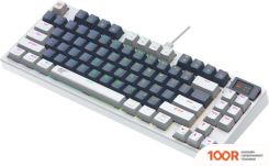 Клавиатура Havit GAMENOTE KB884L RGB (БЕЛЫЙ, CONTENT RED) (71732)