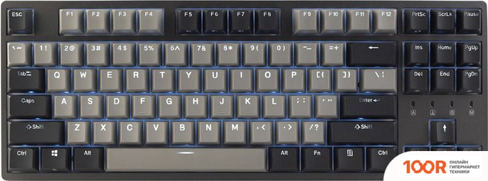 Клавиатура Durgod TAURUS K320 WHITE LED (ТЕМНО-СЕРЫЙ, MX BLUE, НЕТ КИРИЛЛИЦЫ) (71600)
