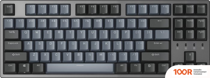 Клавиатура Durgod TAURUS K320 (ТЕМНО-СЕРЫЙ, CHERRY MX WHITE, НЕТ КИРИЛЛИЦЫ) (71593)