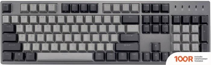 Клавиатура Durgod TAURUS K310 WHITE LED (СЕРЫЙ, MX BROWN, НЕТ КИРИЛЛИЦЫ) (71575)