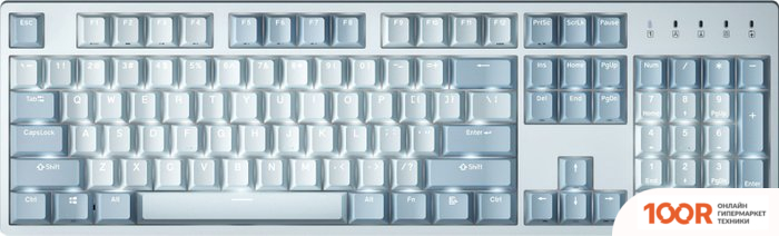 Клавиатура Durgod TAURUS K310 CORONA (ГОЛУБОЙ, MX BLUE, НЕТ КИРИЛЛИЦЫ) (71566)
