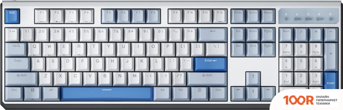 Клавиатура Durgod K610W ECHO (GATERON CAP V2 CRYSTAL SILVER) (71565)