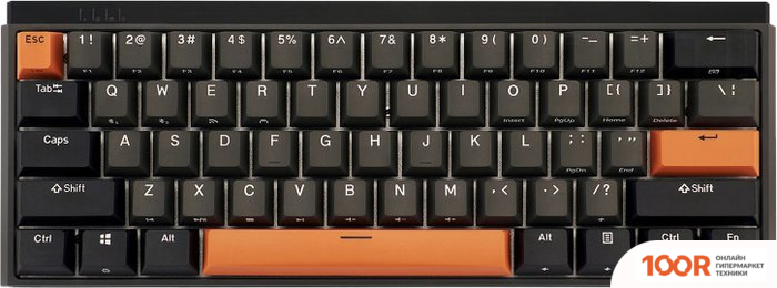 Клавиатура Durgod K330W NO ENTRY (GATERON CAP V2 CRYSTAL BROWN, НЕТ КИРИЛЛИЦЫ) (71564)