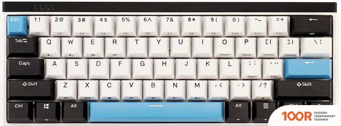 Клавиатура Durgod K330W ION STORM (GATERON CAP V2 CRYSTAL YELLOW, НЕТ КИРИЛЛИЦЫ) (71561)