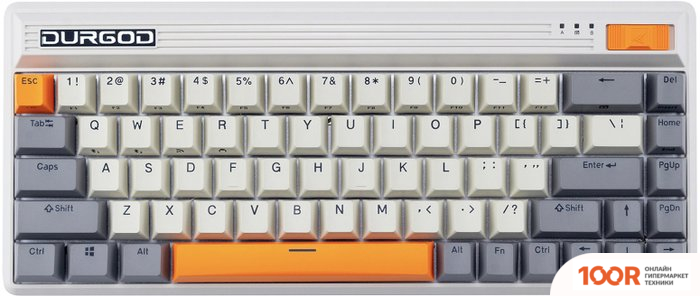 Клавиатура Durgod FUSION ORIGINAL (CHERRY MX SPEED SILVER, НЕТ КИРИЛЛИЦЫ) (71548)