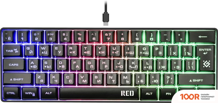 Клавиатура Defender RED GK-116 (71470)
