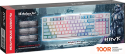 Клавиатура Defender HAWK GK-418 (БЕЛЫЙ, OUTEMU RED) (71450)