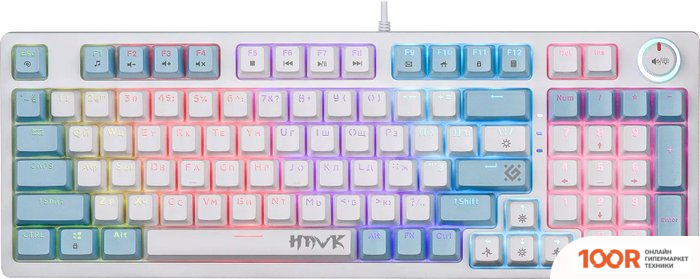 Клавиатура Defender HAWK GK-418 (БЕЛЫЙ, OUTEMU RED) (71450)