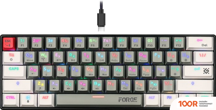 Клавиатура Defender FORGE GK-345 (OUTEMU RED) (71444)