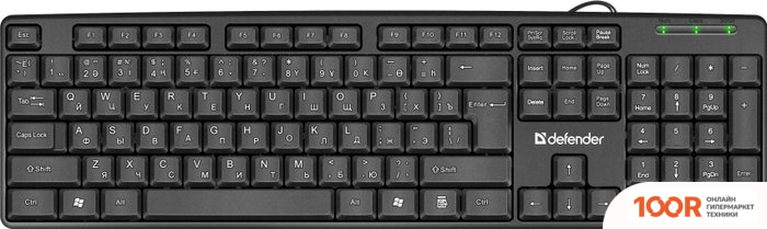 Клавиатура Defender ELEMENT HB-520 USB KZ (ЧЕРНЫЙ) (71440)