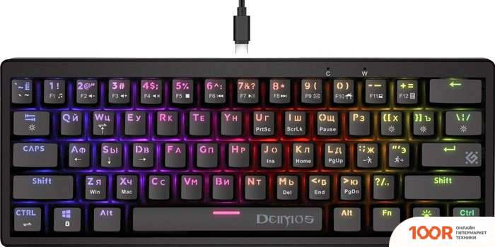 Клавиатура Defender DEIMOS GK-303 (ЧЕРНЫЙ) (71433)
