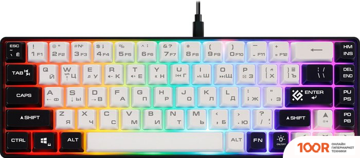 Клавиатура Defender ARIS GK-349 (БЕЛЫЙ/ЧЕРНЫЙ) (71405)