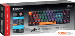 Клавиатура Defender APEX GK-002 (СЕРЫЙ/ЧЕРНЫЙ) (71403)