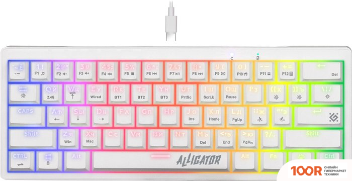Клавиатура Defender ALLIGATOR GK-315 (БЕЛЫЙ) (71399)