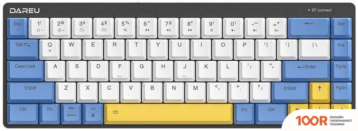 Клавиатура Dareu EK868 (KAIHL BROWN, WHITE-BLUE-YELLOW) (71365)