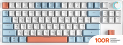 Клавиатура Cyberlynx ZA87 WHITE BLUE ORANGE (TNT YELLOW) (71337)