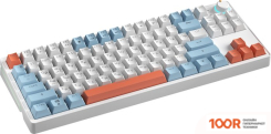 Клавиатура Cyberlynx ZA87 WHITE BLUE ORANGE (TNT YELLOW) (71337)