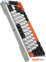 Клавиатура Cyberlynx ZA68 WHITE BLACK ORANGE (TNT YELLOW) (71333)