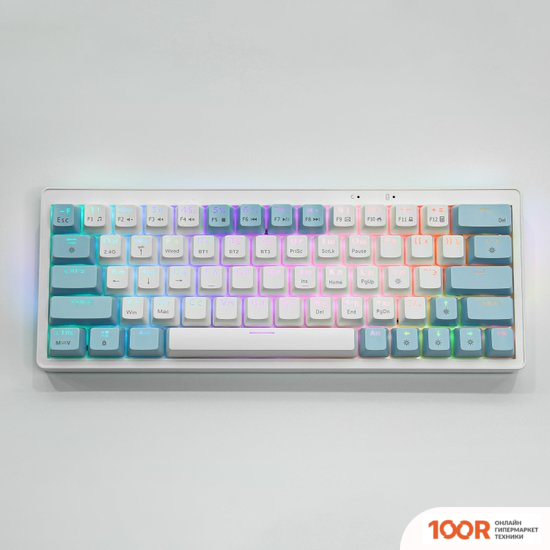 Клавиатура Cyberlynx ZA63 PRO WHITE BLUE ORANGE (TNT YELLOW) (71330)