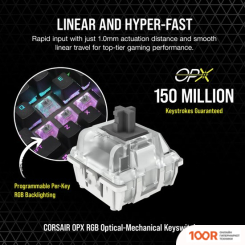 Клавиатура Corsair K70 RGB TKL (CORSAIR OPX, НЕТ КИРИЛЛИЦЫ) (71313)