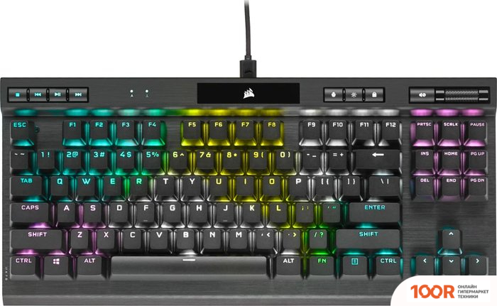 Клавиатура Corsair K70 RGB TKL (CHERRY MX SPEED, НЕТ КИРИЛЛИЦЫ) (71312)