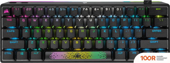 Клавиатура Corsair K70 PRO MINI WIRELESS (CHERRY MX SPEED, НЕТ КИРИЛЛИЦЫ) (71303)