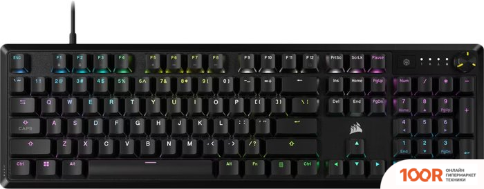Клавиатура Corsair K70 CORE RGB (ЧЕРНЫЙ, CORSAIR MLX RED, БЕЗ ПОДСТАВКИ ПОД ЗАПЯСТЬЯ, НЕТ КИРИЛЛИЦЫ) (71299)