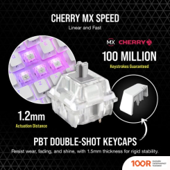 Клавиатура Corsair K65 RGB MINI 60% (БЕЛЫЙ, CHERRY MX SPEED, НЕТ КИРИЛЛИЦЫ) (71297)