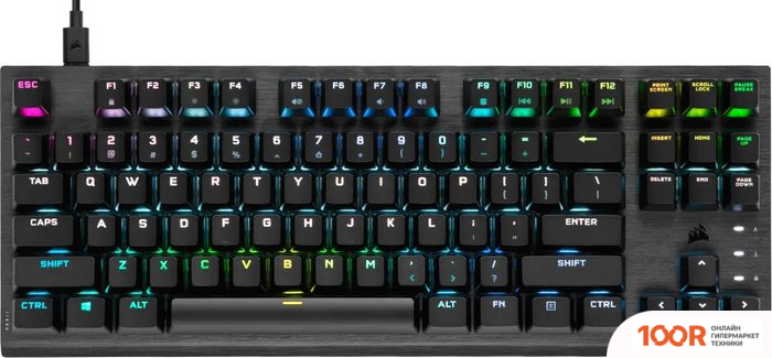 Клавиатура Corsair K60 PRO TKL (ЧЕРНЫЙ, CORSAIR OPX, НЕТ КИРИЛЛИЦЫ) (71290)