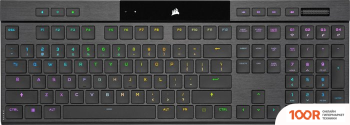 Клавиатура Corsair K100 AIR WIRELESS RGB (CHERRY MX ULTRA-LOW PROFILE TACTILE, НЕТ КИРИЛЛИЦЫ) (71284)